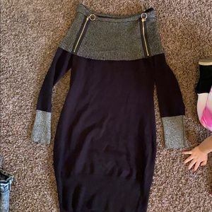 Strapless long sleeve dress